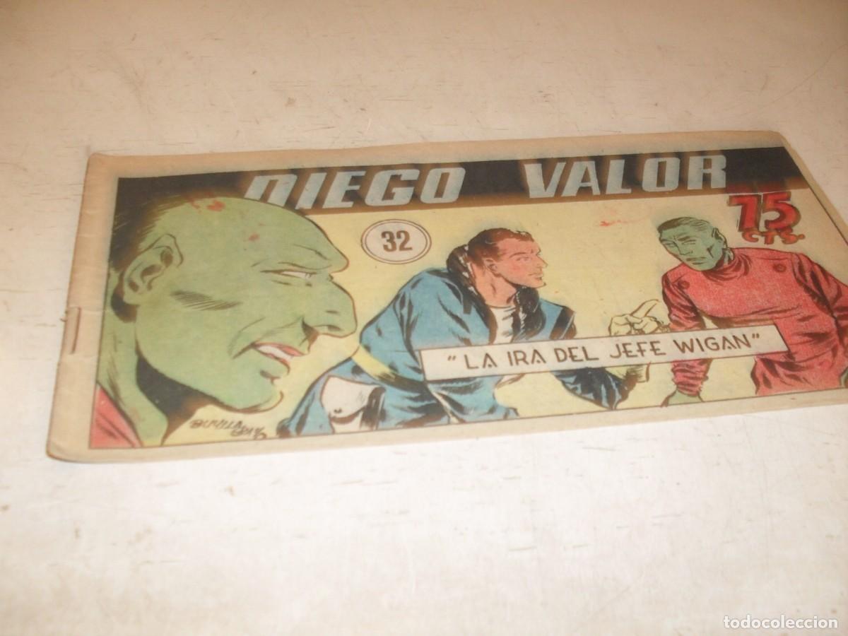 Tebeos: ORIGINAL DIEGO VALOR,VOLUMEN 1,N&ordm; 32,LA IRA DEL JEFE WIGAN,DE 124.EDITORIAL CID,1954