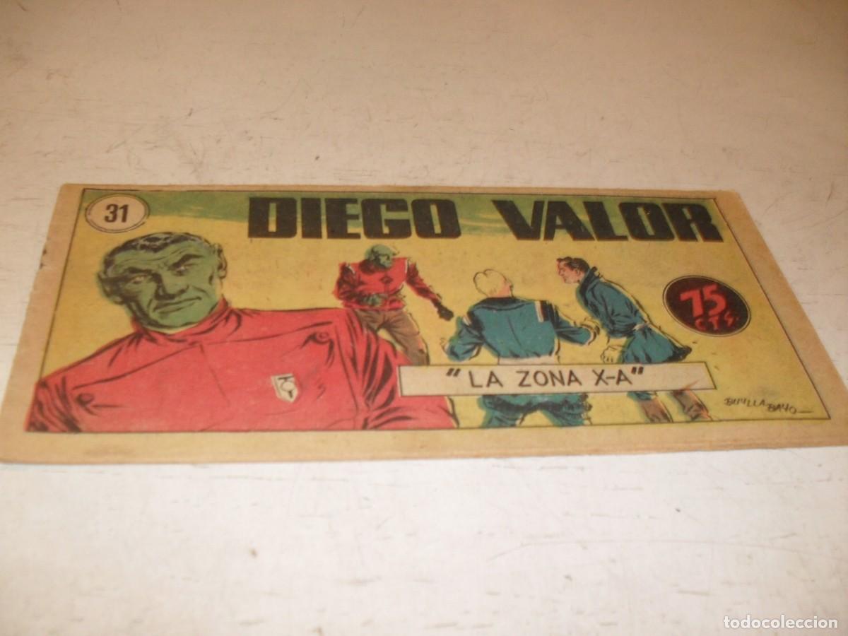 Tebeos: ORIGINAL DIEGO VALOR,VOLUMEN 1,N&ordm; 31,LA ZONA X-A,DE 124.EDITORIAL CID,1954