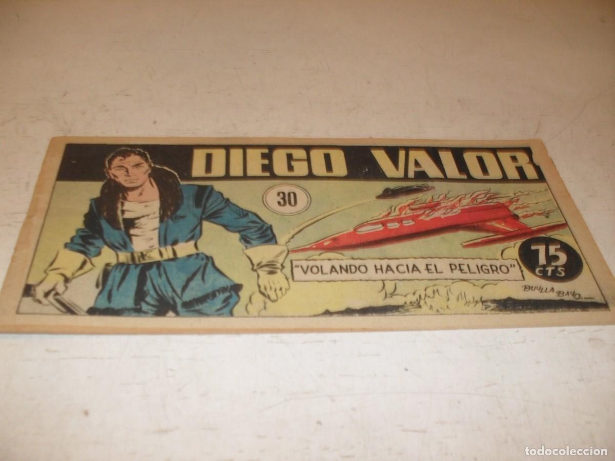 Tebeos: ORIGINAL DIEGO VALOR,VOLUMEN 1,N&ordm; 30,VOLANDO HACIA EL PELIGRO,DE 124.EDITORIAL CID,1954