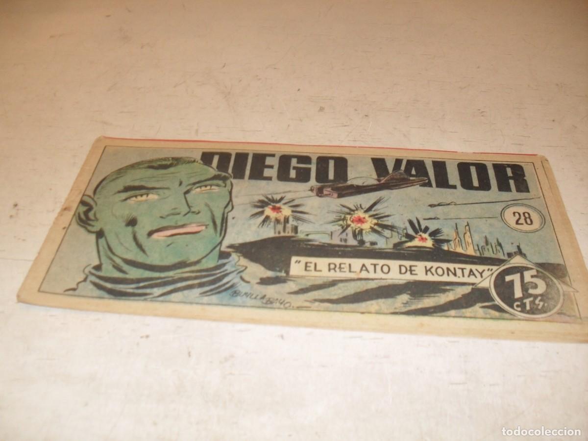 Tebeos: ORIGINAL DIEGO VALOR,VOLUMEN 1,N&ordm; 28,EL RELATO DE KONTAY,DE 124.EDITORIAL CID,1954