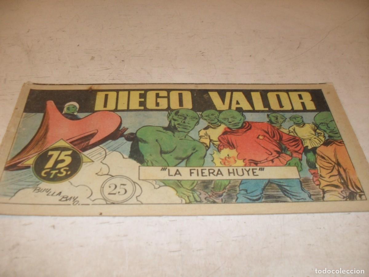 Tebeos: ORIGINAL DIEGO VALOR,VOLUMEN 1,N&ordm; 25,LA FIERA HUYE,DE 124.EDITORIAL CID,1954