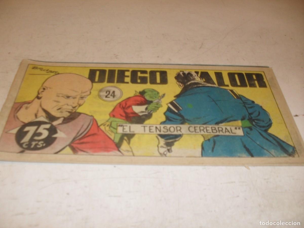 Tebeos: ORIGINAL DIEGO VALOR,VOLUMEN 1,N&ordm; 24,EL TENSOR CEREBRAL,DE 124.EDITORIAL CID,1954