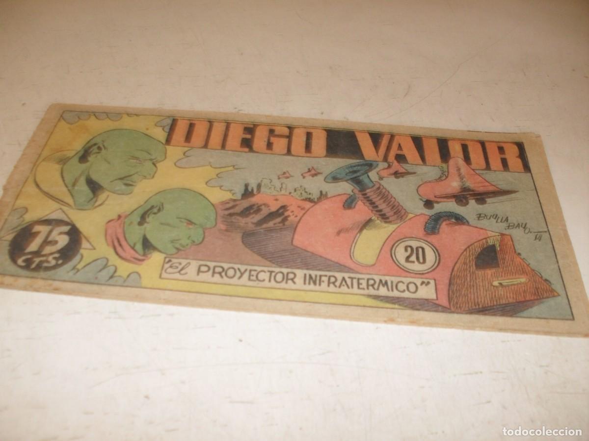 Tebeos: ORIGINAL DIEGO VALOR,VOLUMEN 1,N&ordm; 20,EL PROYECTOR INFRATERMICO,DE 124.EDITORIAL CID,1954