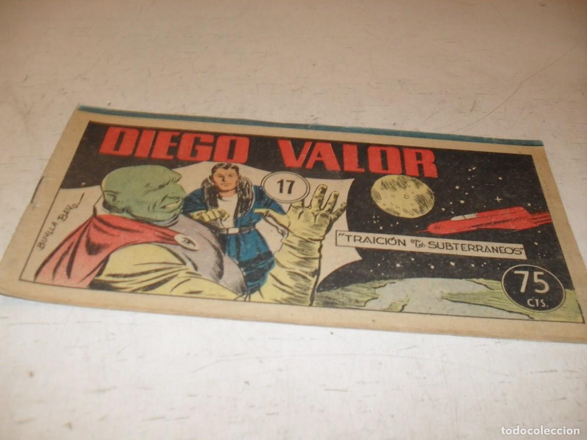 Tebeos: ORIGINAL DIEGO VALOR,VOLUMEN 1,N&ordm; 17,TRAICION EN LOS SUBTERRANEOS,DE 124.EDITORIAL CID,1954