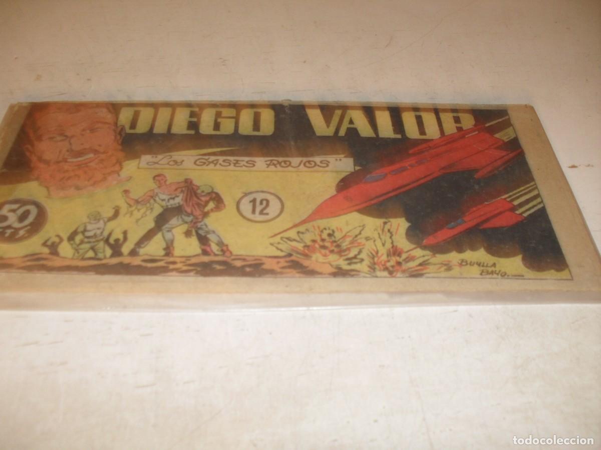 Tebeos: ORIGINAL DIEGO VALOR,VOLUMEN 1,N&ordm; 12,LOS GASES ROJOS,DE 124.EDITORIAL CID,1954
