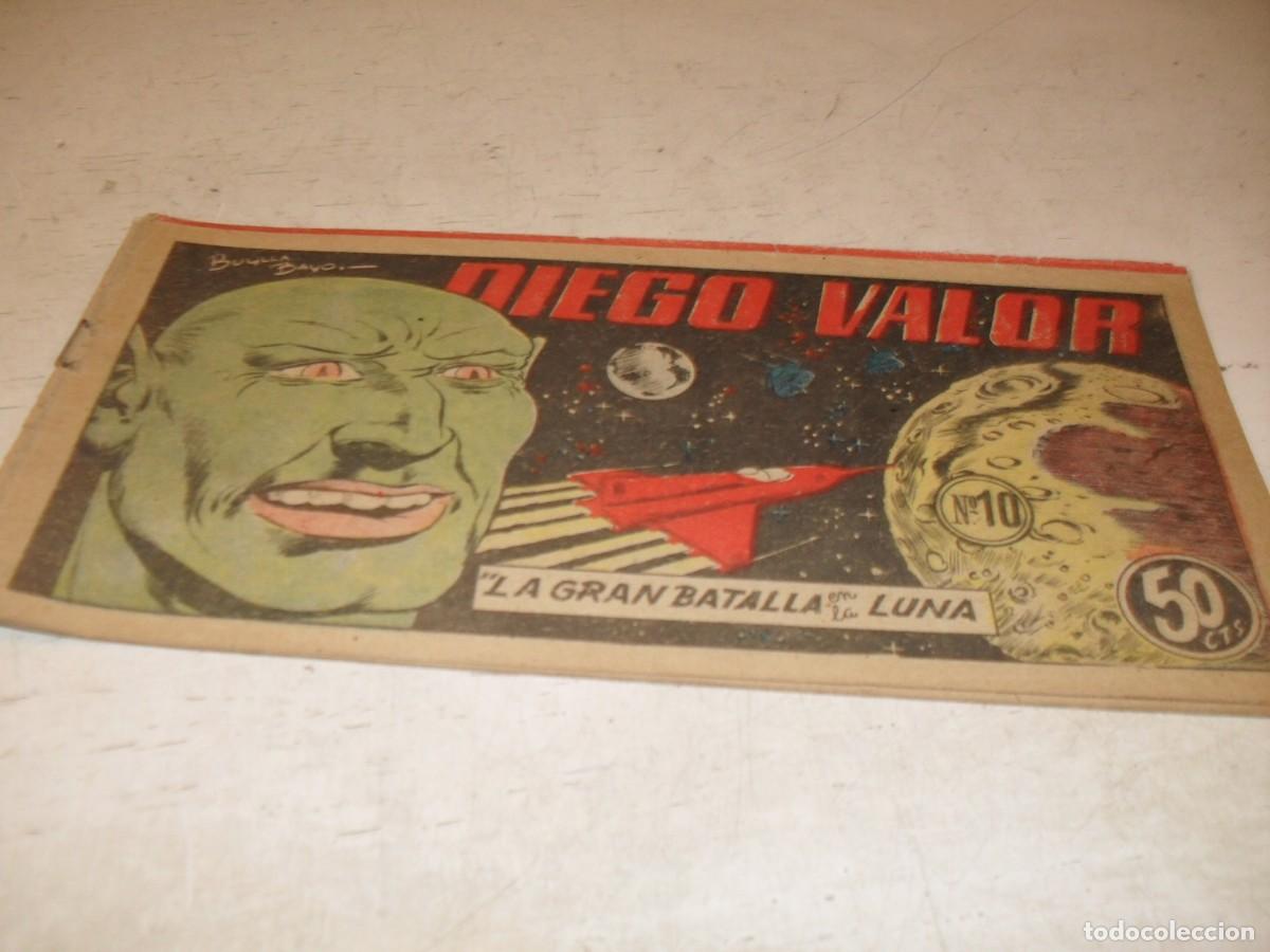 Tebeos: ORIGINAL DIEGO VALOR,VOLUMEN 1,N&ordm; 10,LA GRAN BATALLA DE LA LUNA,DE 124.EDITORIAL CID,1954