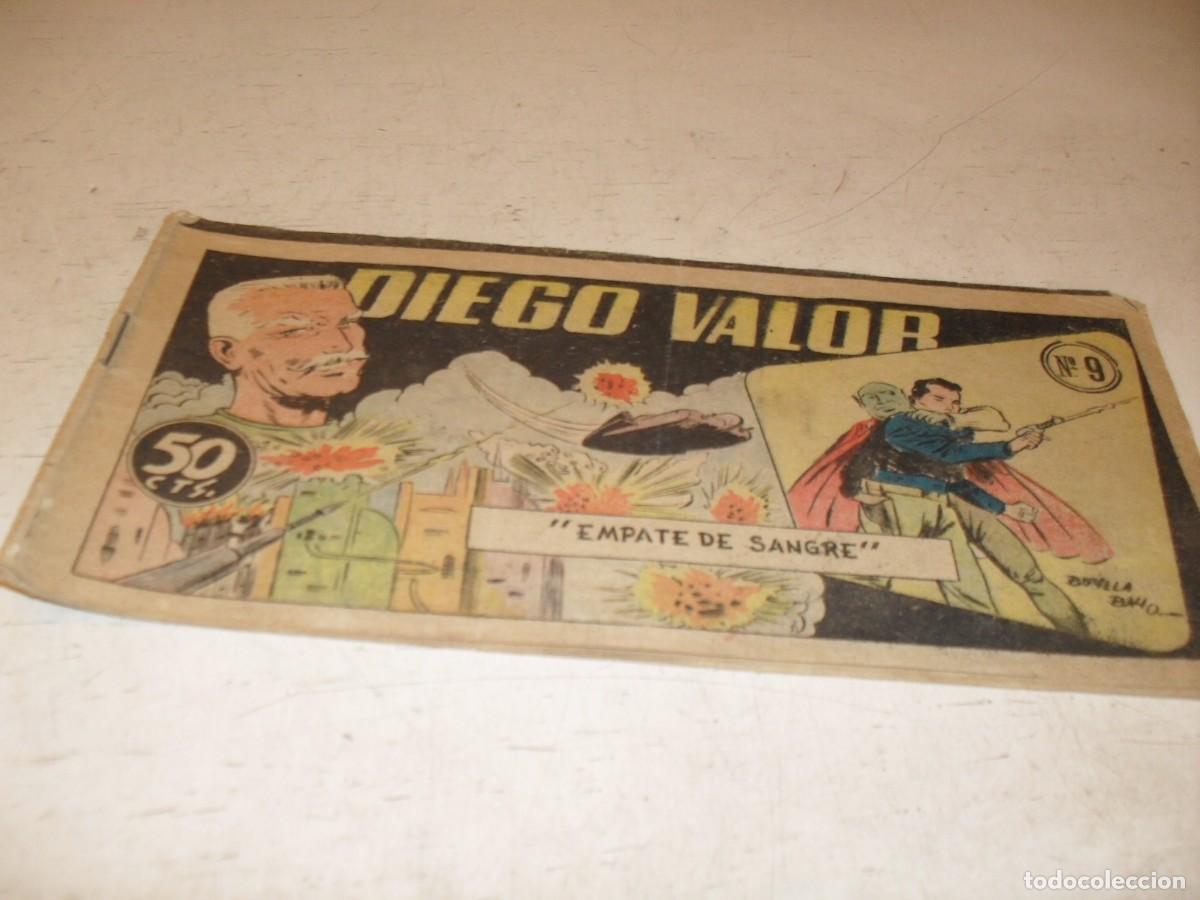 Tebeos: ORIGINAL DIEGO VALOR,VOLUMEN 1,N&ordm; 9,PRIMEROS N&ordm;,EMPATE DE SANGRE,DE 124.EDITORIAL CID,1954