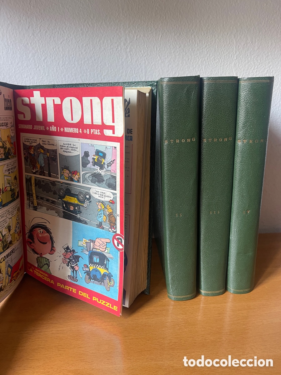 Tebeos: Strong 4 tomos encuadernados con 24 ejemplares cada tomo - Foto 1