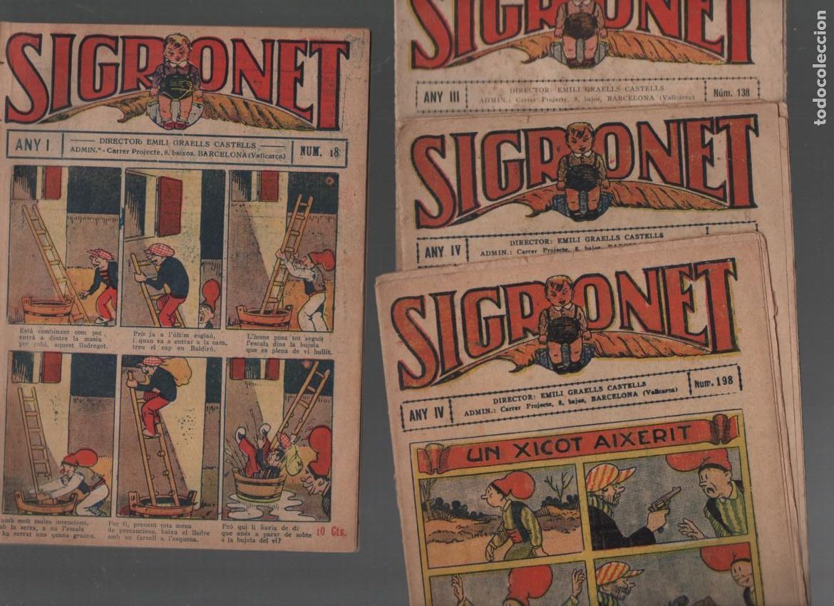 Tebeos: SIGRONET. EMILI GRAELLS CASTELLS. BARCELONA. LOTE DE 17 EJEMPLARES. VER DESCRIPCION...