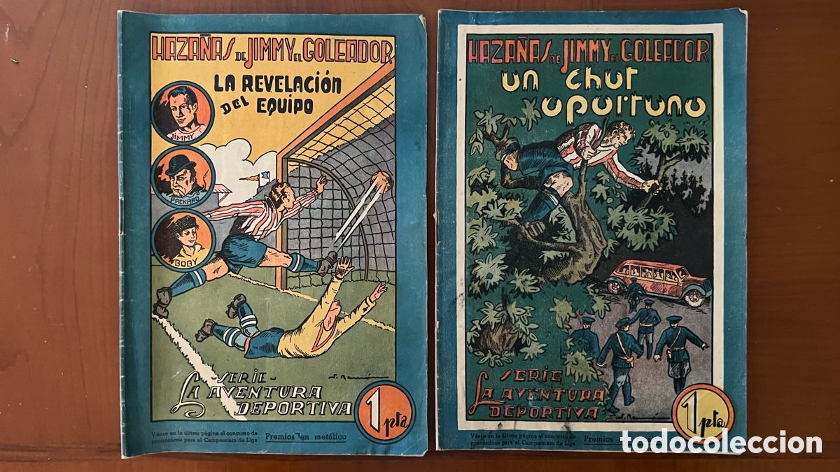Tebeos: HAZA&Ntilde;AS DE JIMMY EL GOLEADOR N.&ordm; 1 y 4 REVOLUCI&Oacute;N DEL EQUIPO 1943 Ed. AUGUSTA LA AVENTURA DEPORTIVA