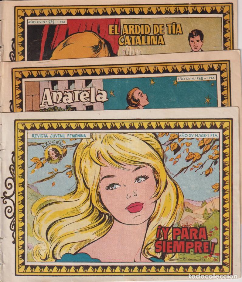Tebeos: Azucena. Toray. Lote de 3 Ejemplares: 568, 572 y 638