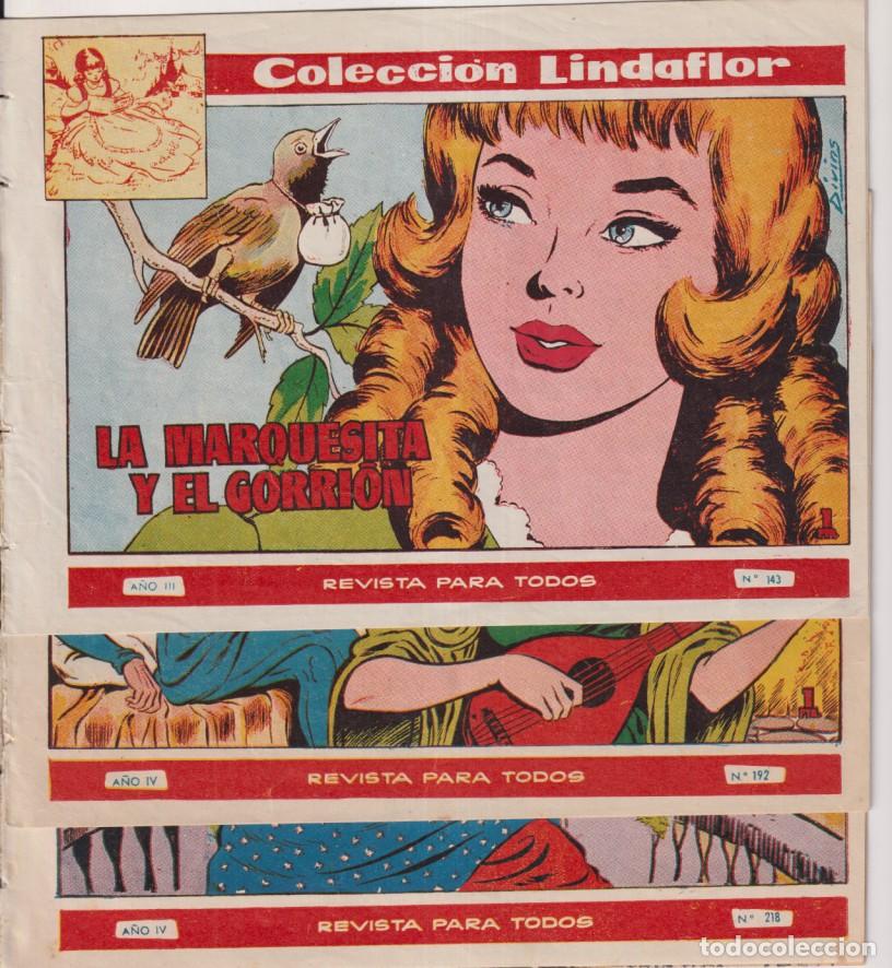 BDs: Lindaflor. Toray. lote de 3 ejemplares: 143, 192 y 218