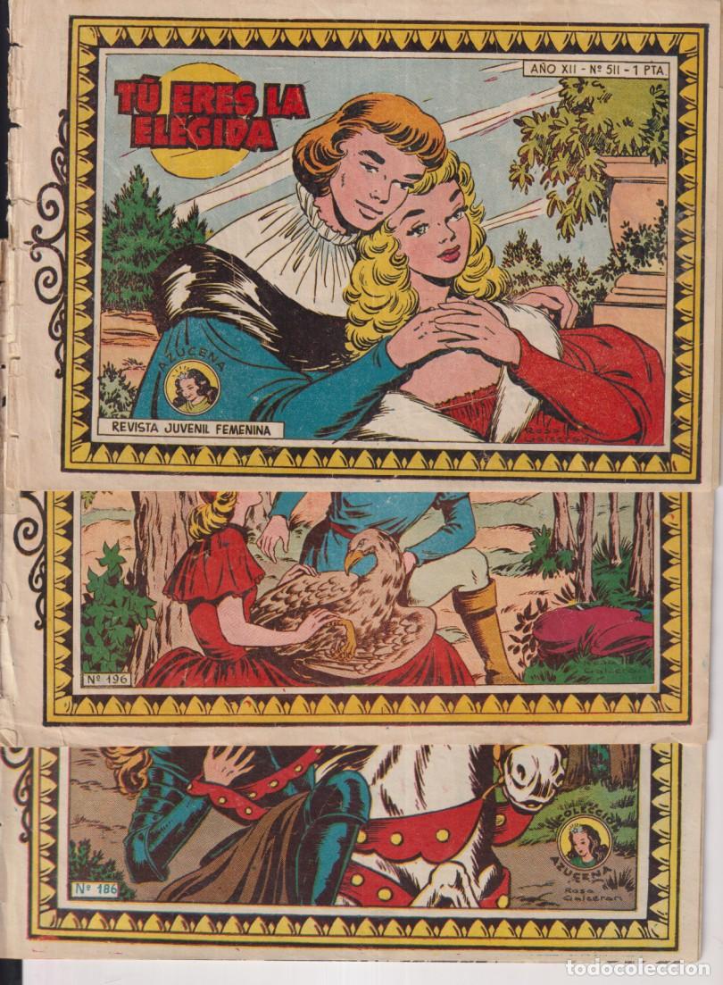 Comics: Azucena. Toray. Lote de 3 ejemplares: 186, 196 y 511