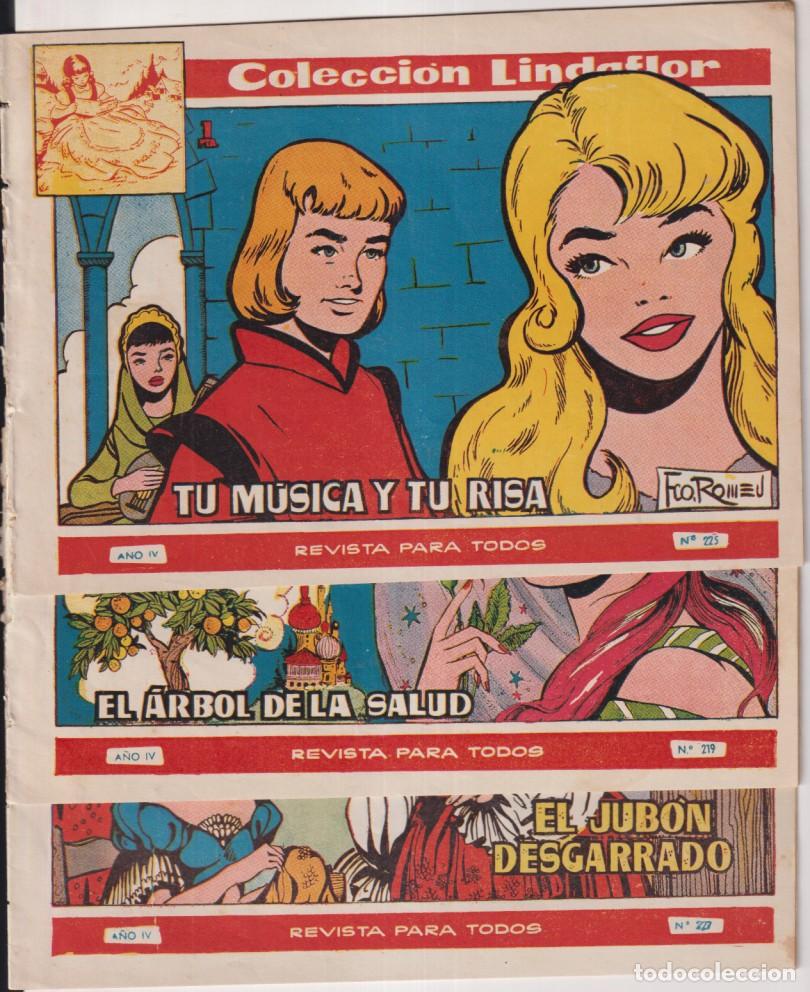 Tebeos: Lindaflor. Toray. lote de 3 ejemplares: 219, 225 y 227