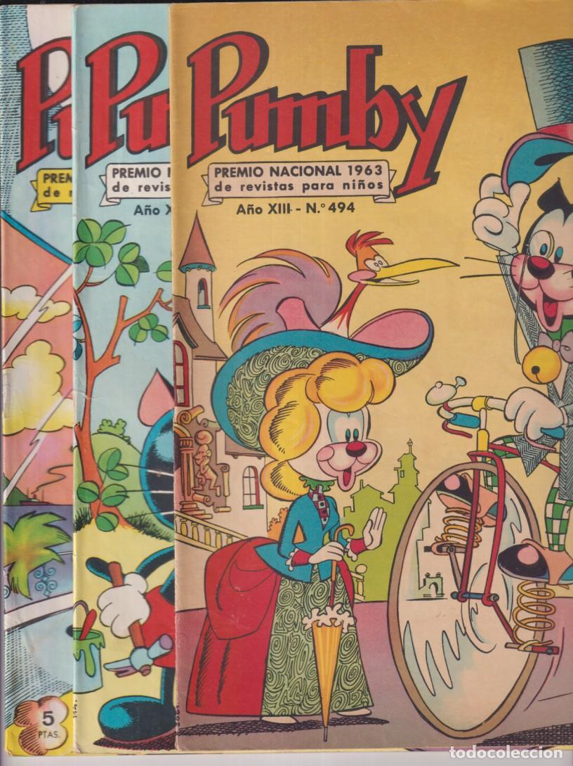 Tebeos: Pumby. Valenciana 1967. Lote de 3 Ejemplares: 494, 495 y 497