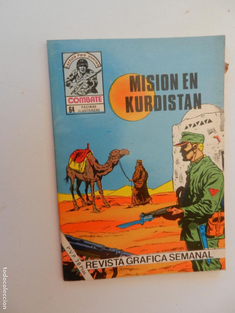 Tebeos: COMBATE - LECTURA PARA JOVENES - MISI&Oacute;N EN KURDISTAN - PRODUCCIONES EDITORIALES 1977.