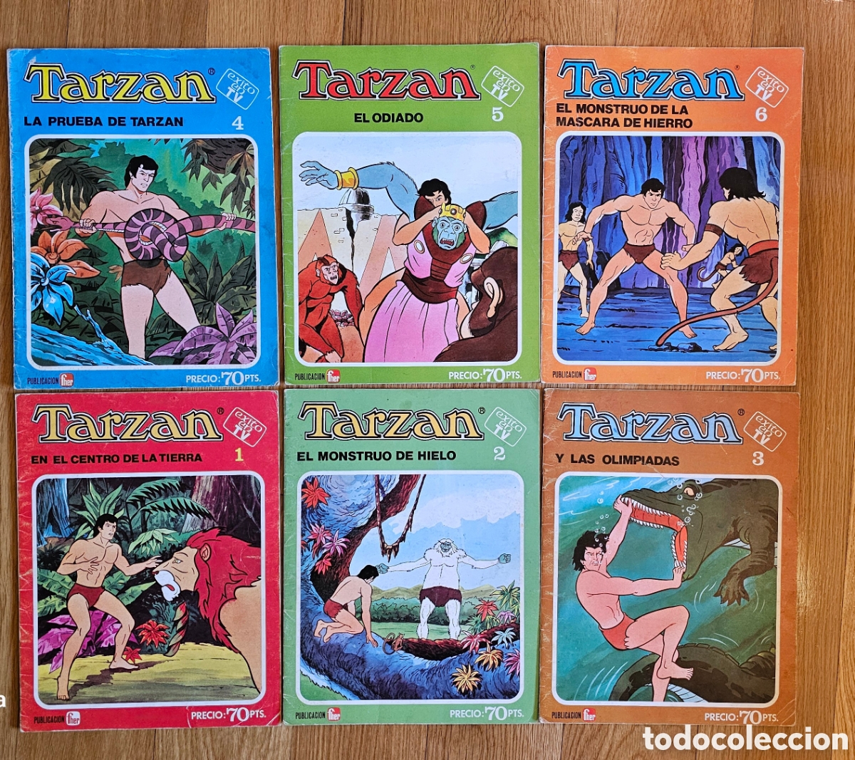 Tebeos: Tarzan (&Eacute;xito en TV) 1 al 6 (ediciones Fher)
