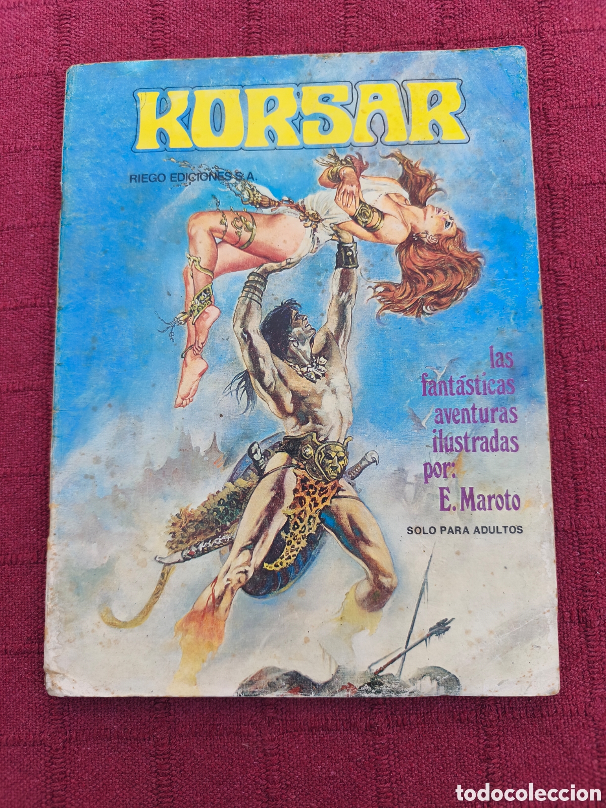 Tebeos: KORSAR,RIEGO EDICIONES - LAS FANT&Aacute;STICAS AVENTURAS ILUSTRADAS POR ESTEBAN MAROTO,SOLO PARA ADULTOS