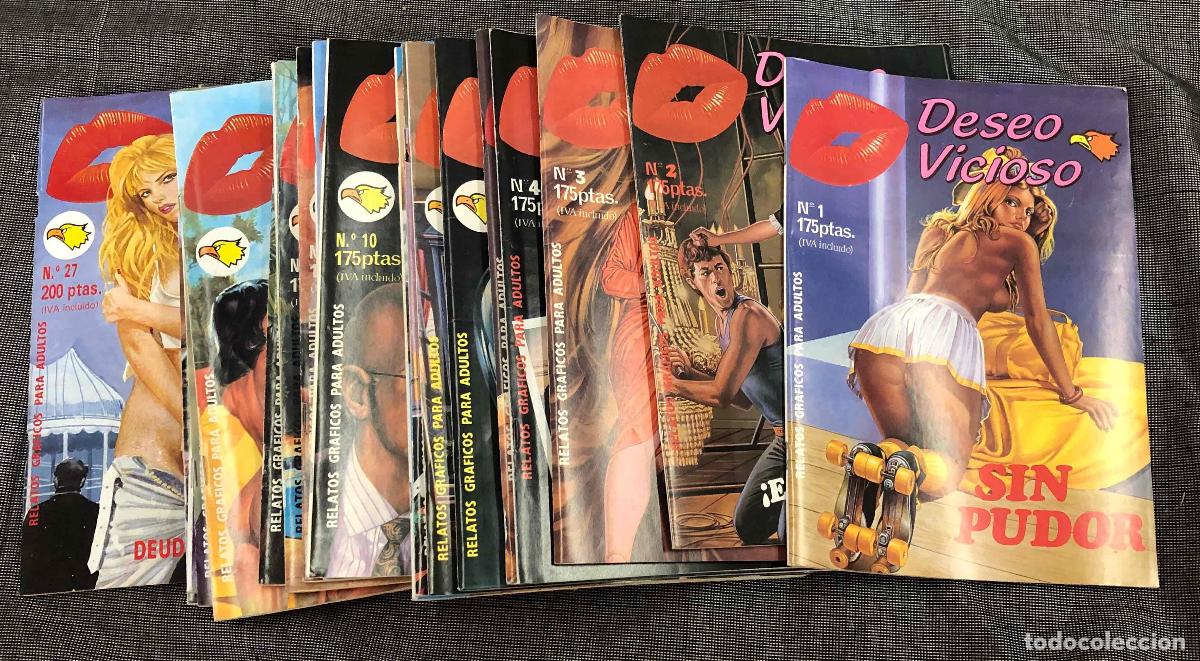 Tebeos: DESEO VICIOSO RELATOS GRAFICOS PARA ADULTOS N&ordm; 1 AL 12, 16 AL 20, 23 AL 25, 27. EDITORIAL ASTRI 1990