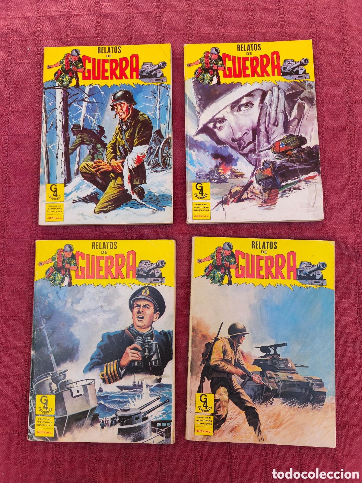Tebeos: RETAPADO RELATOS DE GUERRA TOMO 1,2,4,5. G4 EDICIONES, COMIC COMICS DE GUERRA (HAZA&Ntilde;AS BELICAS)