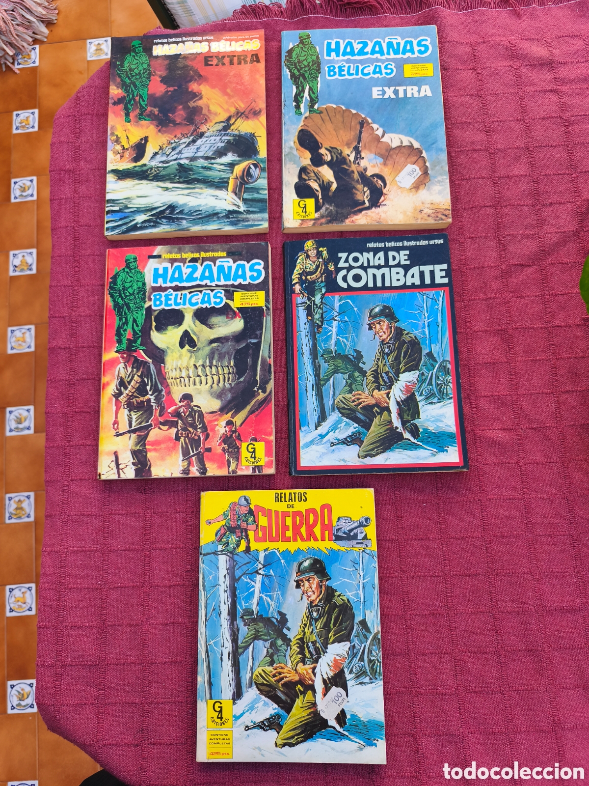 Tebeos: RETAPADO RETAPADOS HAZA&Ntilde;AS BELICAS EXTRA TOMOS 3,4,5.ZONA DE COMBATE, RELATOS DE GUERRA,COMIC GUERRA