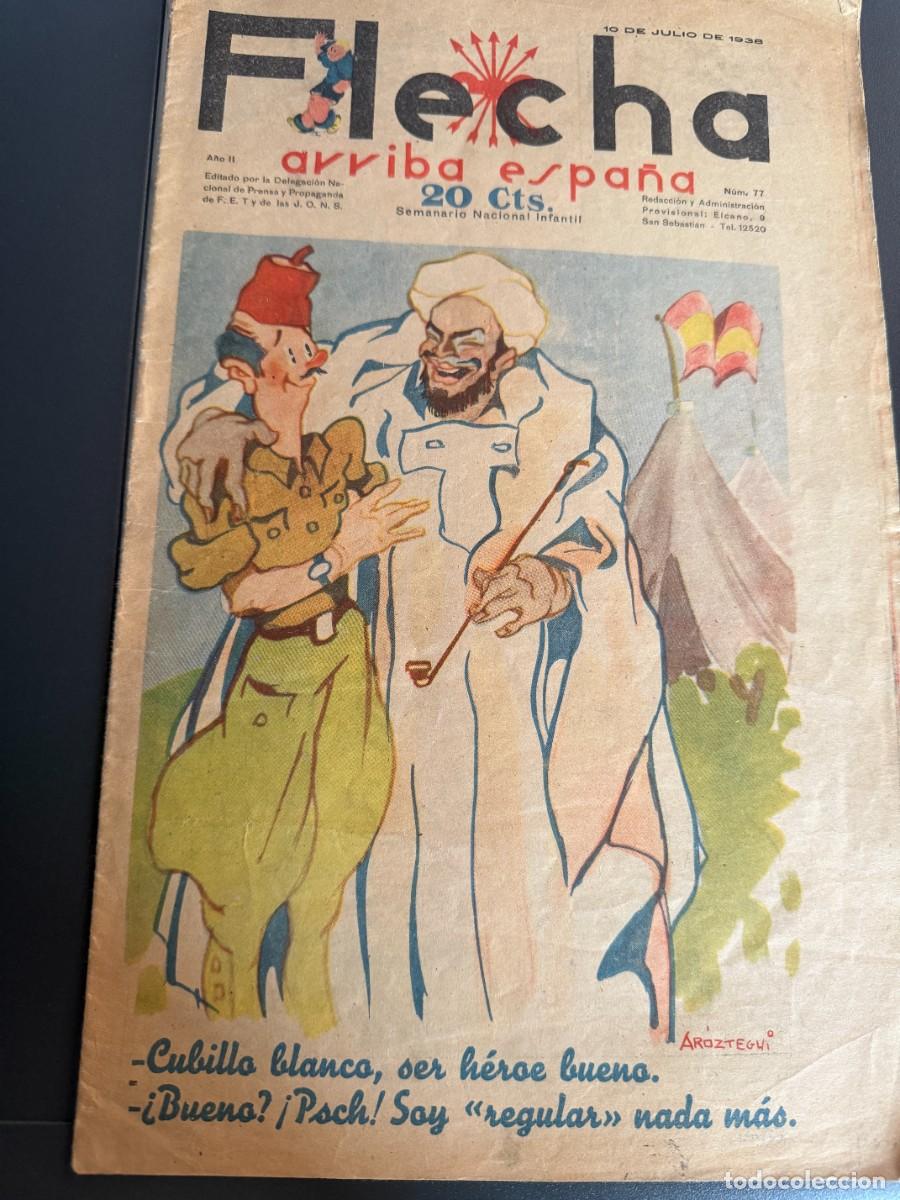 Tebeos: ANTIGUA REVISTA-COMIC - ORIGINAL -FLECHA ARRIBA ESPA&Ntilde;A DEL 10-7-1.938
