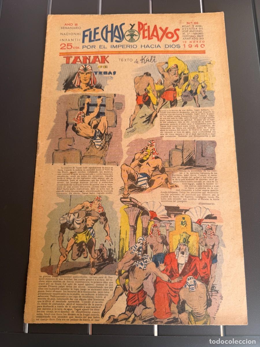 Tebeos: COMIC - ORIGINAL -FLECHAS Y PELAYOS N&ordm; 66 DEL 10- 3- 1.940 DE 25 Cts. SEMANARIO NACIONAL INFANTI