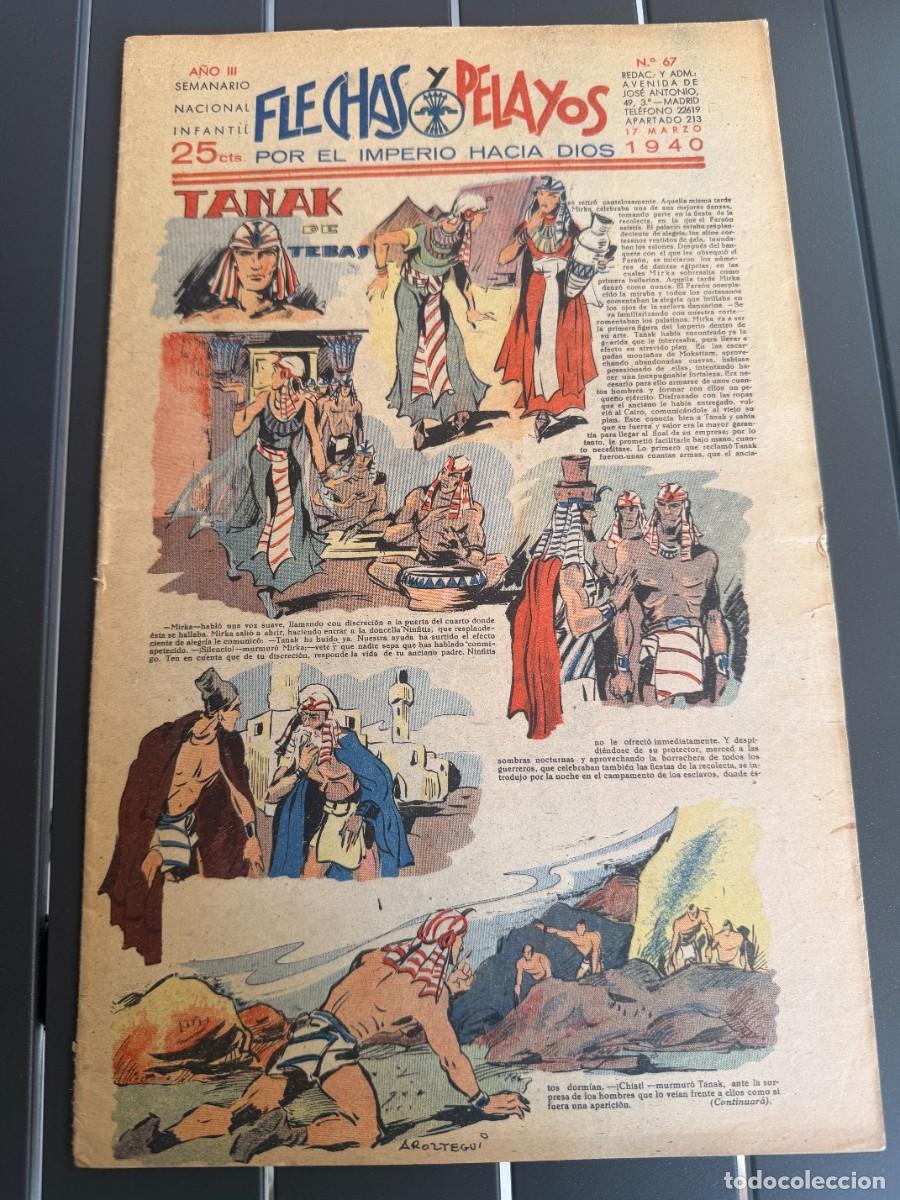 Tebeos: COMIC - ORIGINAL -FLECHAS Y PELAYOS N&ordm; 67 DEL 17- 3- 1.940 DE 25 Cts. SEMANARIO NACIONAL INFANTI