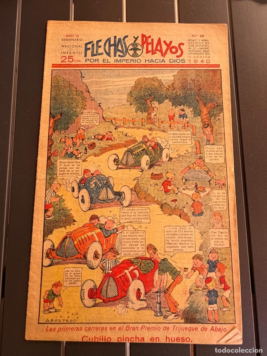 Tebeos: COMIC - ORIGINAL -FLECHAS Y PELAYOS N&ordm; 88 DEL 11- 8- 1.940 DE 25 Cts. SEMANARIO NACIONAL INFANTI