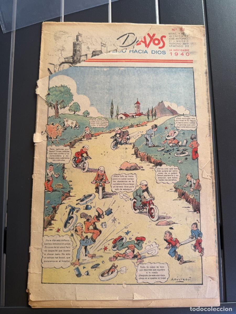 Tebeos: COMIC - ORIGINAL -FLECHAS Y PELAYOS N&ordm; 103 DEL 24- 11- 1.940 DE 25 Cts. SEMANARIO NACIONAL INFANTI