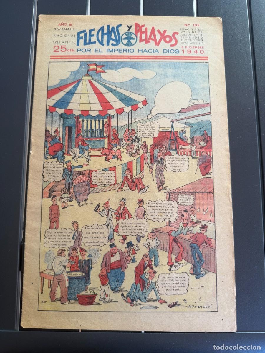 BDs: COMIC - ORIGINAL -FLECHAS Y PELAYOS N&ordm; 104 DEL 1 - 12- 1.940 DE 25 Cts. SEMANARIO NACIONAL INFANTI