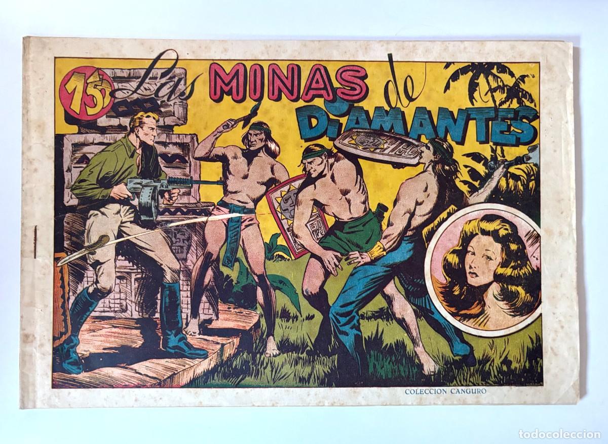 Tebeos: LAS MINAS DE DIAMANTES. COLECCI&Oacute;N CANGURO. MARISAL, 1944. DIBUJOS DE VICENTE ROSO