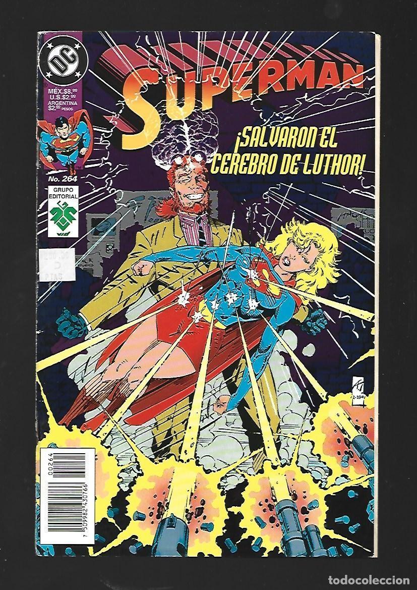 Tebeos: Superman, 264: salvar&oacute;n el cerebro de Luthor, 1997, Vid, buen estado