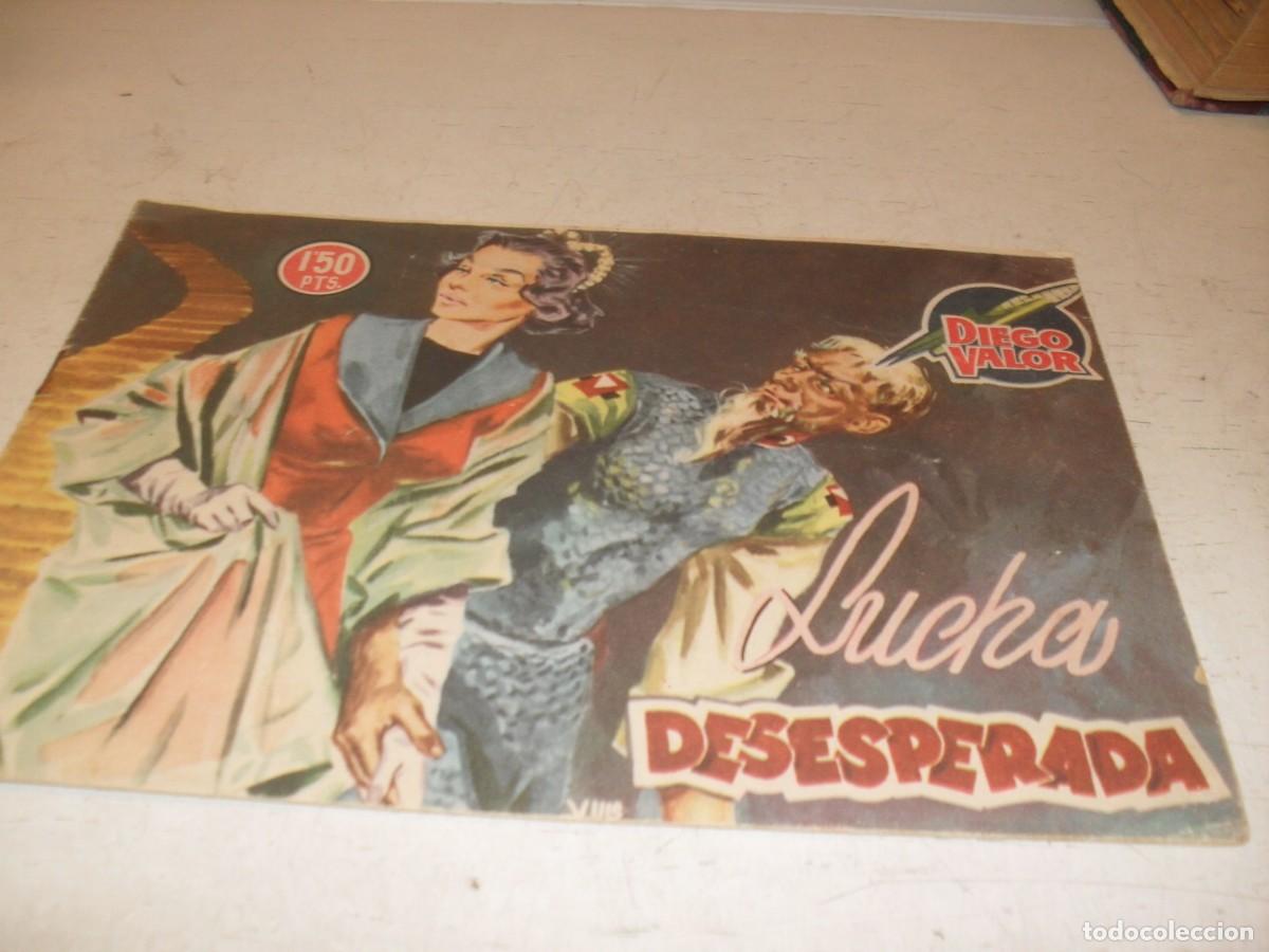 Tebeos: (ORIGINAL),DIEGO VALOR,2&ordf; PARTE,N&ordm; 32,DE 44,LUCHA DESESPERADA.EDICIONES CID,1957