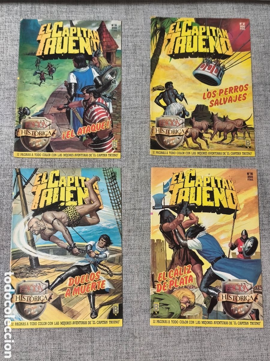 Tebeos: LOTE 8 C&Oacute;MICS EL CAPIT&Aacute;N TRUENO &ndash; EDICI&Oacute;N HIST&Oacute;RICA &ndash; EDICIONES B &ndash; A&Ntilde;OS 80