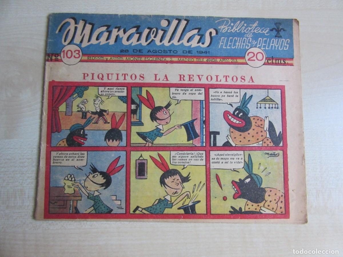 Tebeos: Maravillas Biblioteca de Flechas y Pelayos n&ordm; 103 28/08/1941