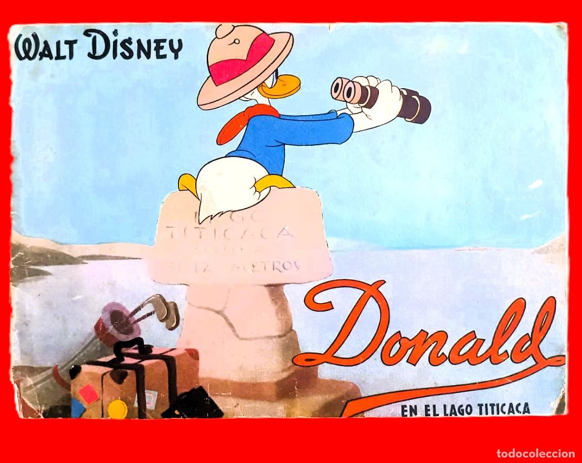 Comics: A&ntilde;os 30-40. Donald en el lago Titicaca, de Walt Disney, editado en Barcelona. En espa&ntilde;ol.