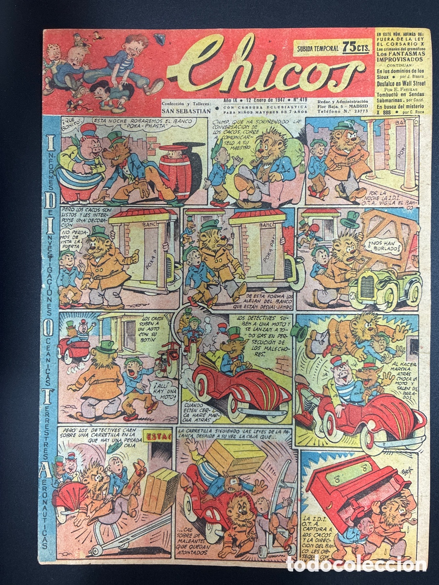 Tebeos: COMIC COLECCION CHICOS N&ordm; 419 BAYGUAL Y FET DE LAS JONS