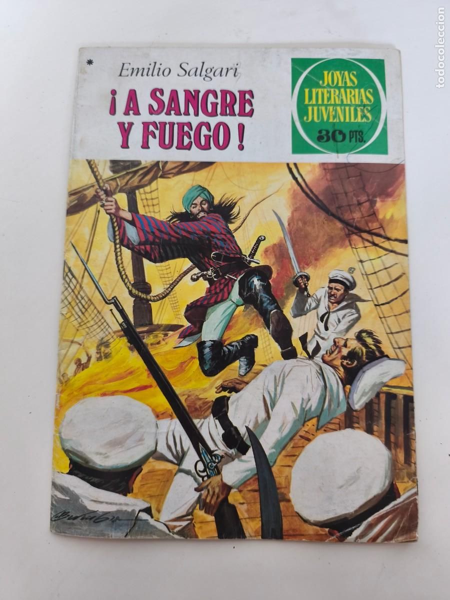 Tebeos: &iexcl;A sangre y fuego!, de Emilio Salgari, n&ordm; 197 d