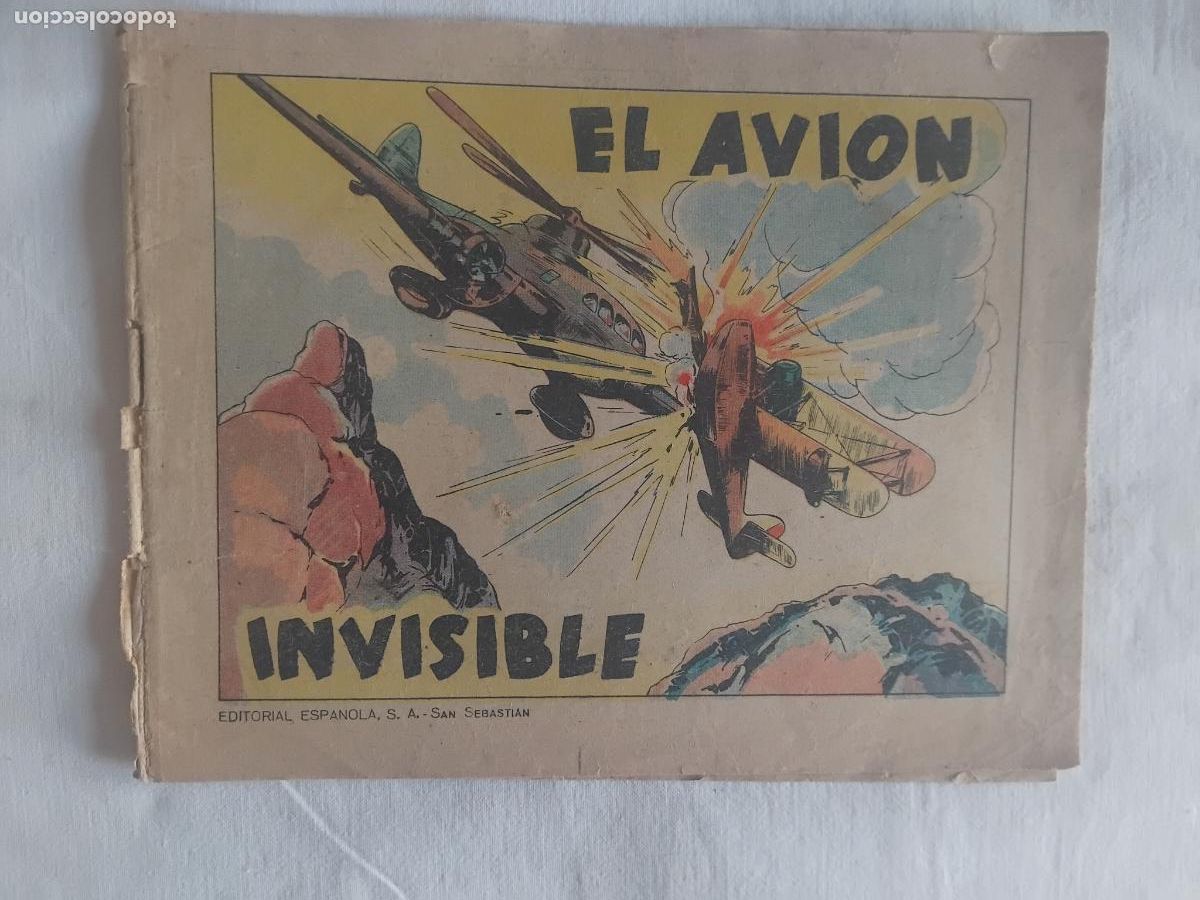 Tebeos: EL AVION INVISIBLE. EDITORIAL ESPA&Ntilde;OLA 1939.