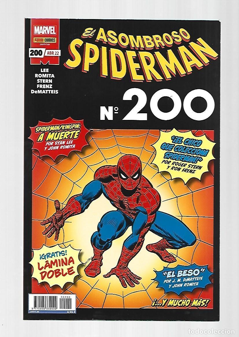 Tebeos: El asombroso Spiderman, 200, 2022, Panini, impecable, con l&aacute;mina doble