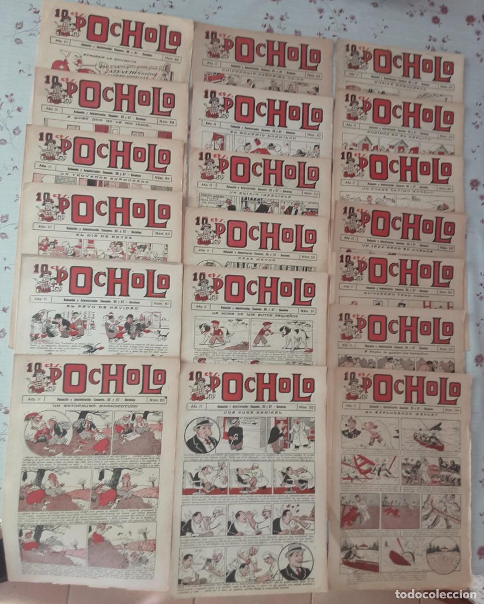 Tebeos: LOTE DE 19 EJEMPLARES POCHOLO, A&Ntilde;OS 20, 10 C&Eacute;NTIMOS.