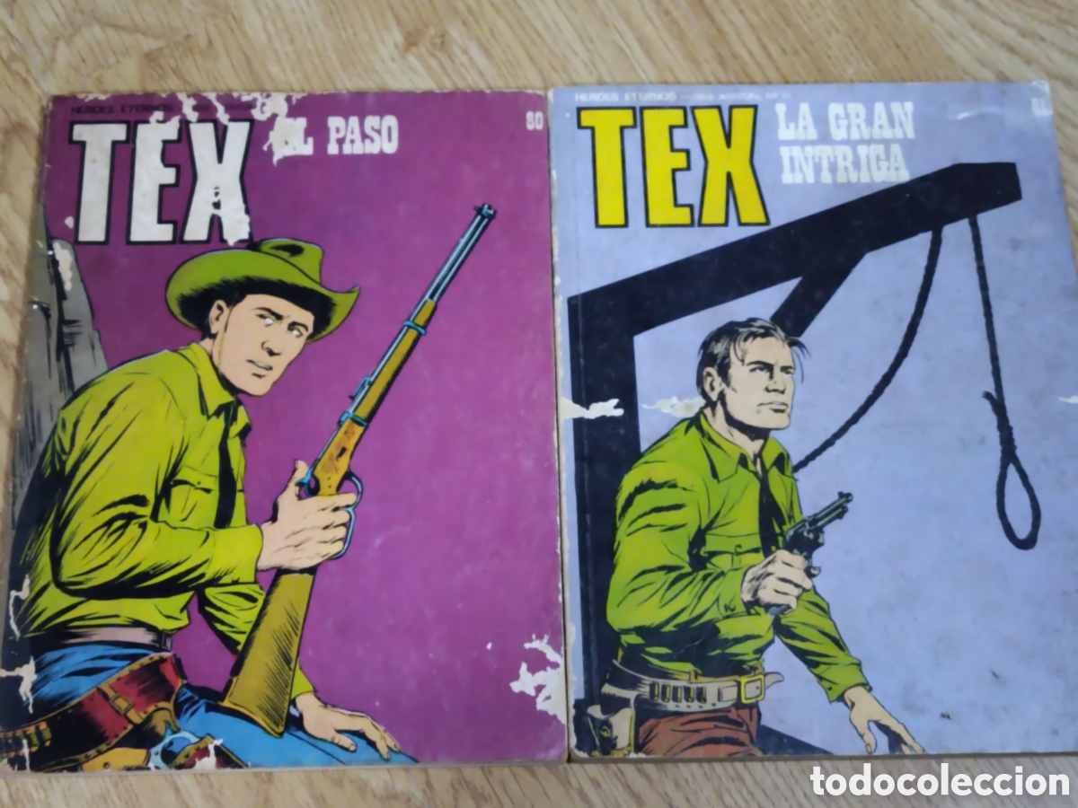 Tebeos: &rdquo;Tex:&rdquo; (N&ordm; 80 y 81) de la m&iacute;tica colecci&oacute;n H&eacute;roes Eternos (Serie Aventura) editada por Buru Lan Edic