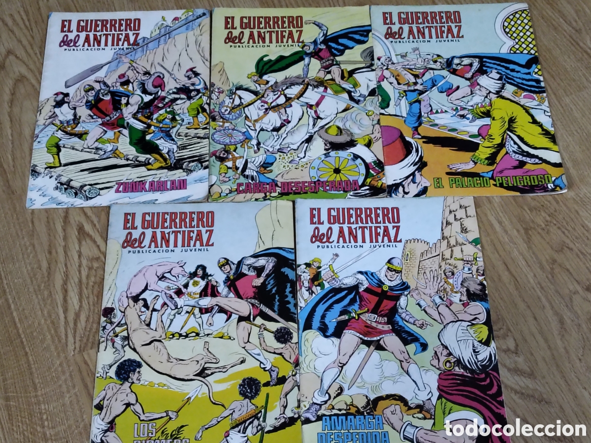 Tebeos: 5 n&uacute;meros de la m&iacute;tica colecci&oacute;n a color de El Guerrero del Antifaz creada por Manuel Gago