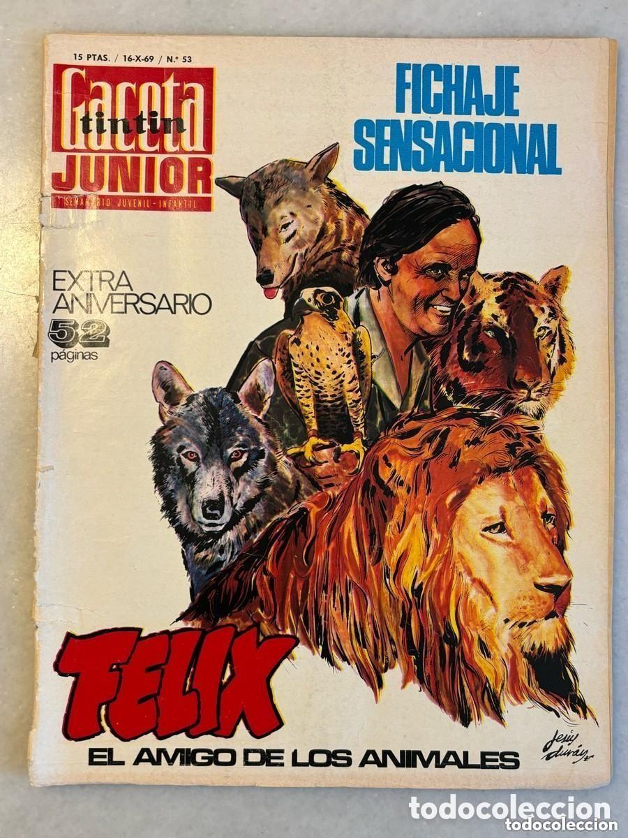 Comics: Gaceta junior, n&ordm; 53 extra aniversario, Felix amigo de los animales. 1969