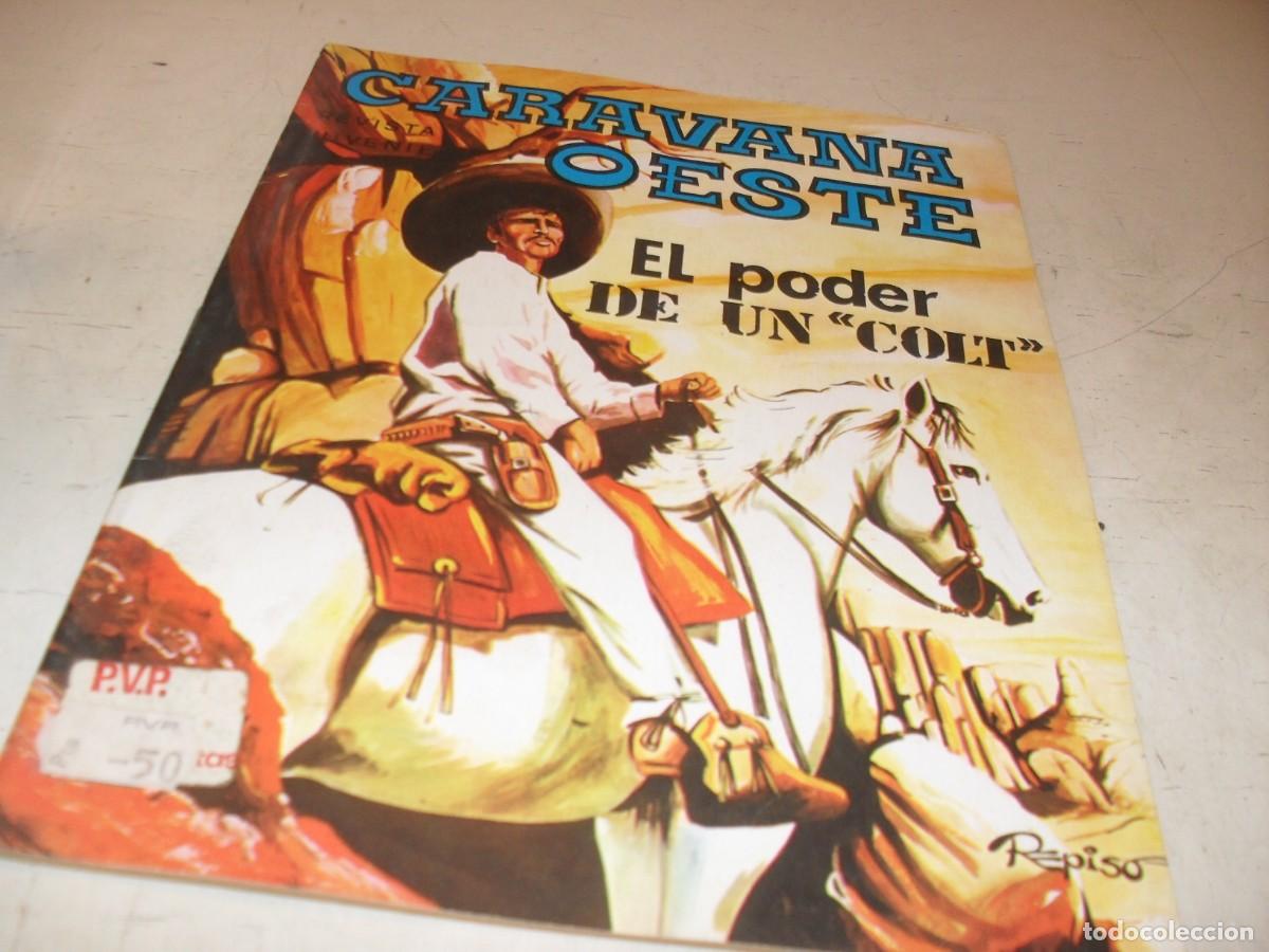 Tebeos: CARAVANA OESTE N&ordm; 215,EL PODER DE UN COLT,DE 276,VILMAR,1971 - Foto 1