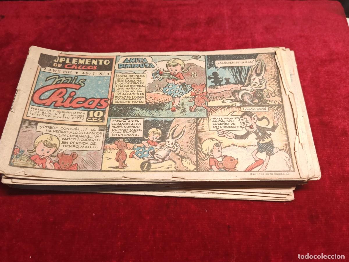 Tebeos: lote 34 n&uacute;meros comic suplemento de chicos mis chicas a&ntilde;os 1941 .