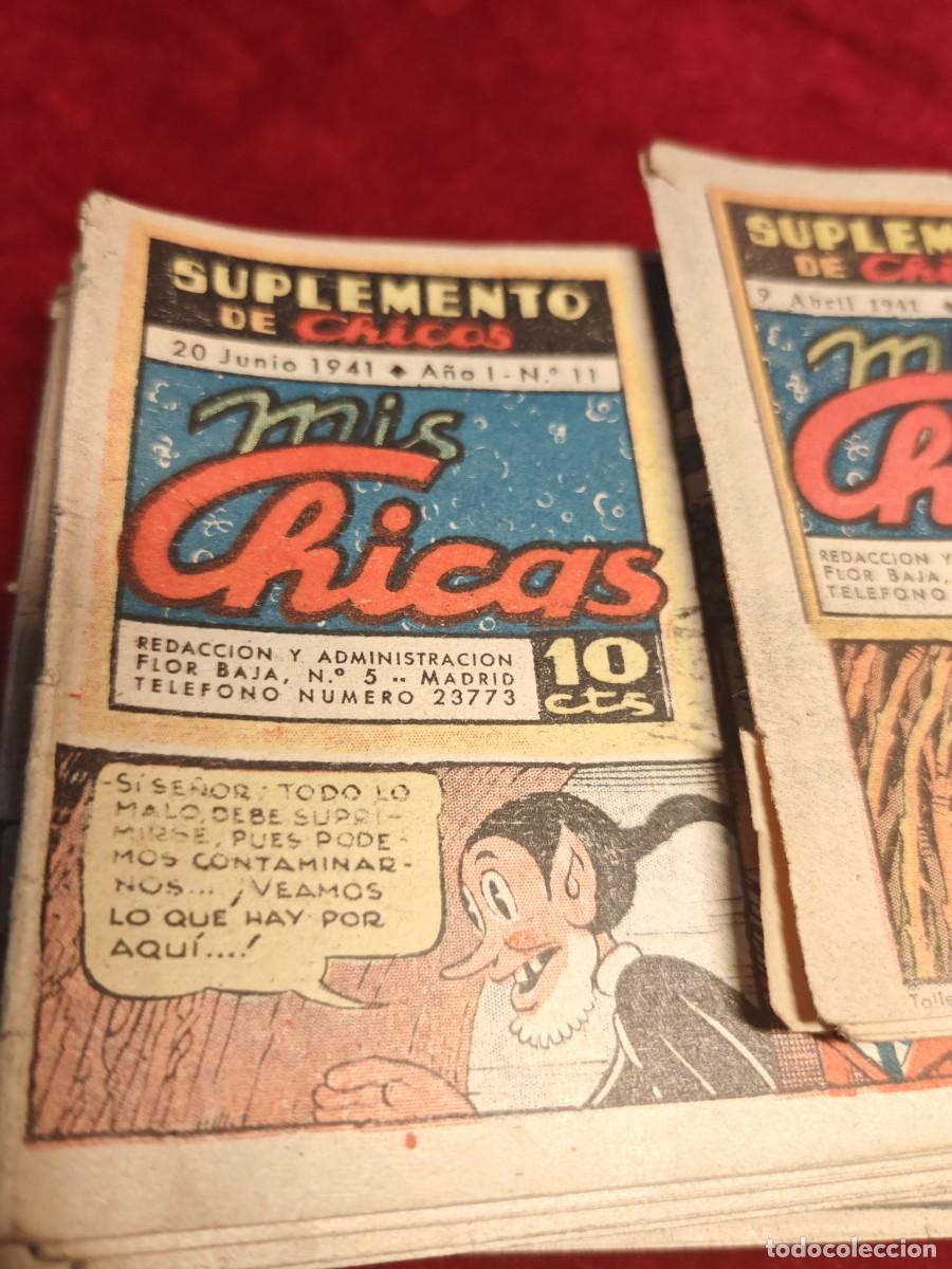 Tebeos: lote 34 n&uacute;meros comic suplemento de chicos mis chicas a&ntilde;os 1941 . - Foto 4