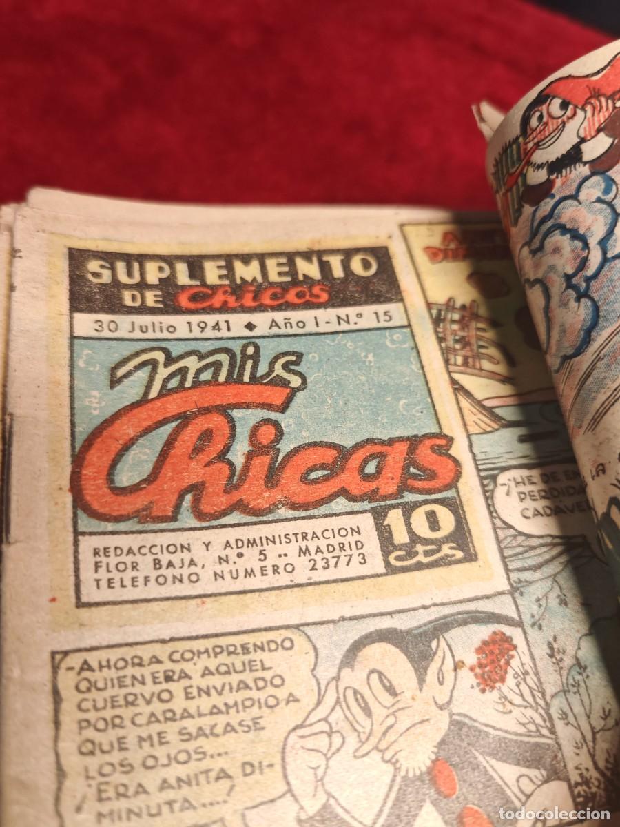 Tebeos: lote 34 n&uacute;meros comic suplemento de chicos mis chicas a&ntilde;os 1941 . - Foto 5