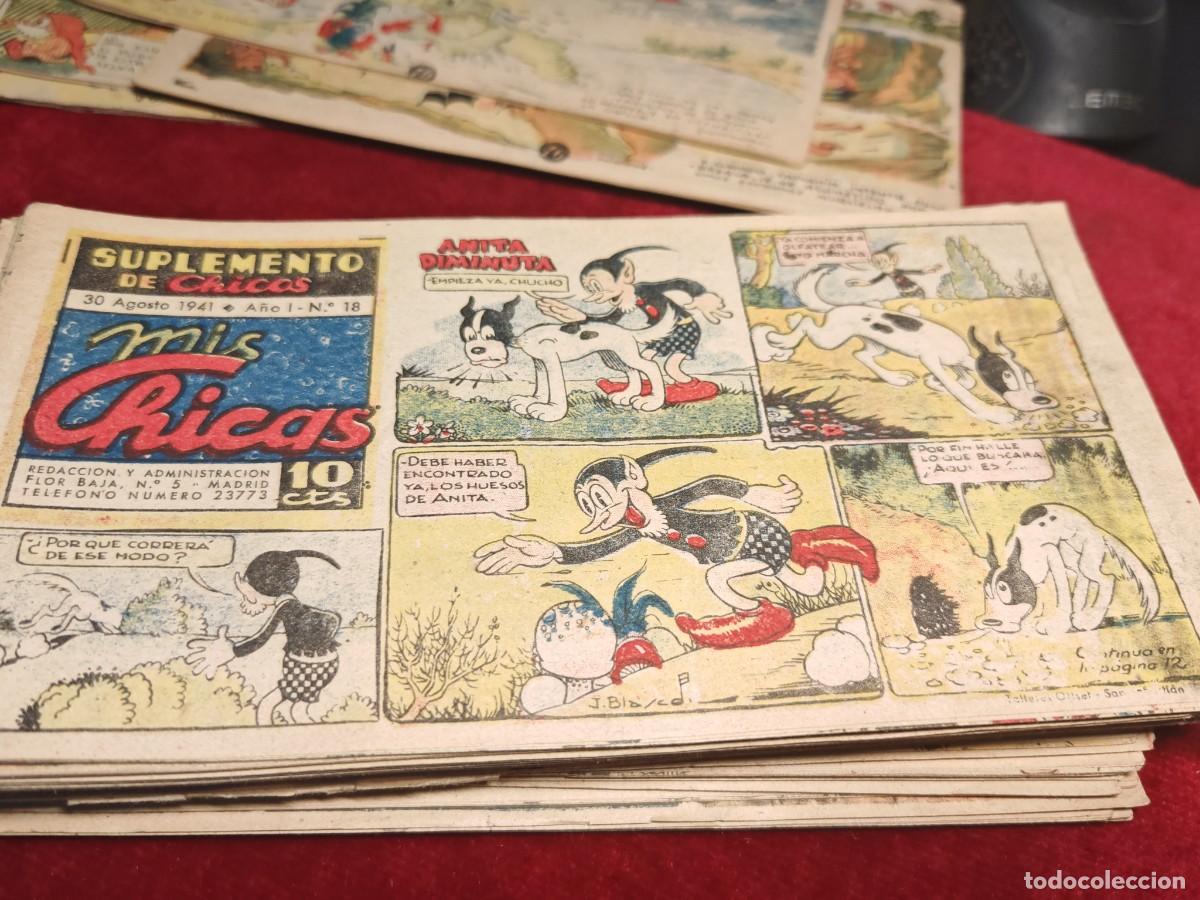 Tebeos: lote 34 n&uacute;meros comic suplemento de chicos mis chicas a&ntilde;os 1941 . - Foto 8